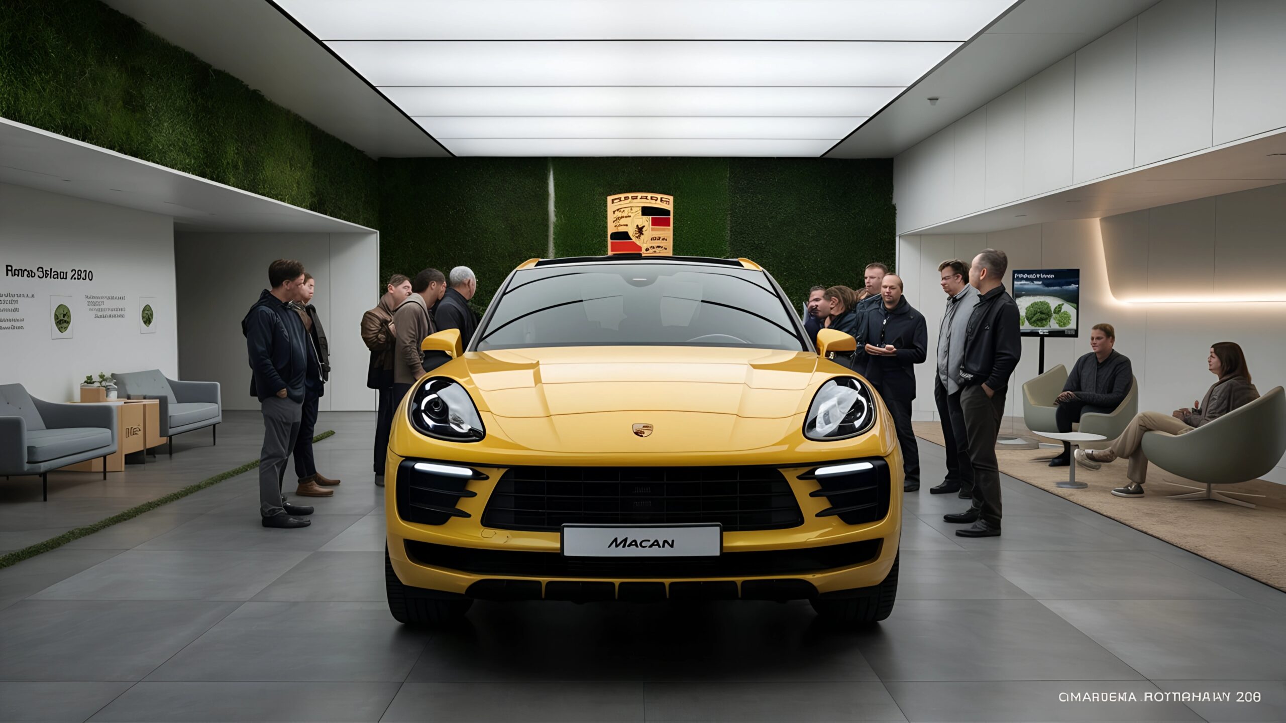 yellow sports car with license plate number 399